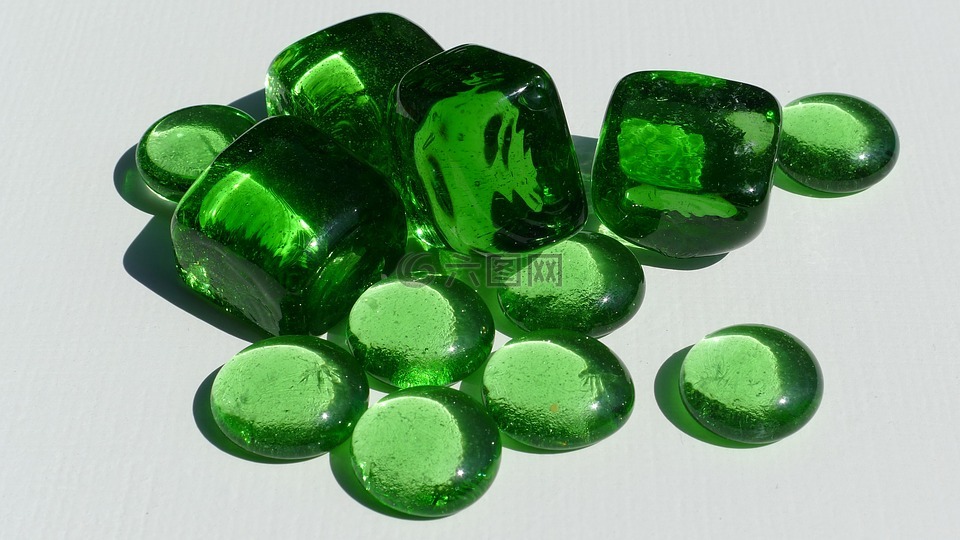 绿色,玻璃,玻璃