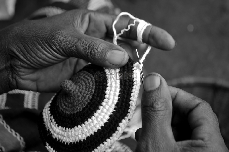织造,手工制作的帽子,非洲