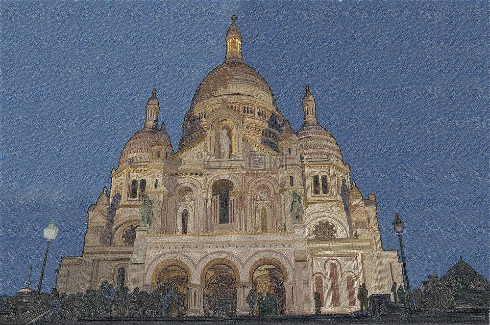 圣心教堂,教会,巴黎