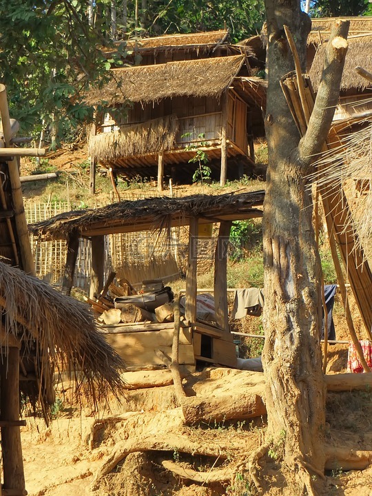 老挝,村,农村