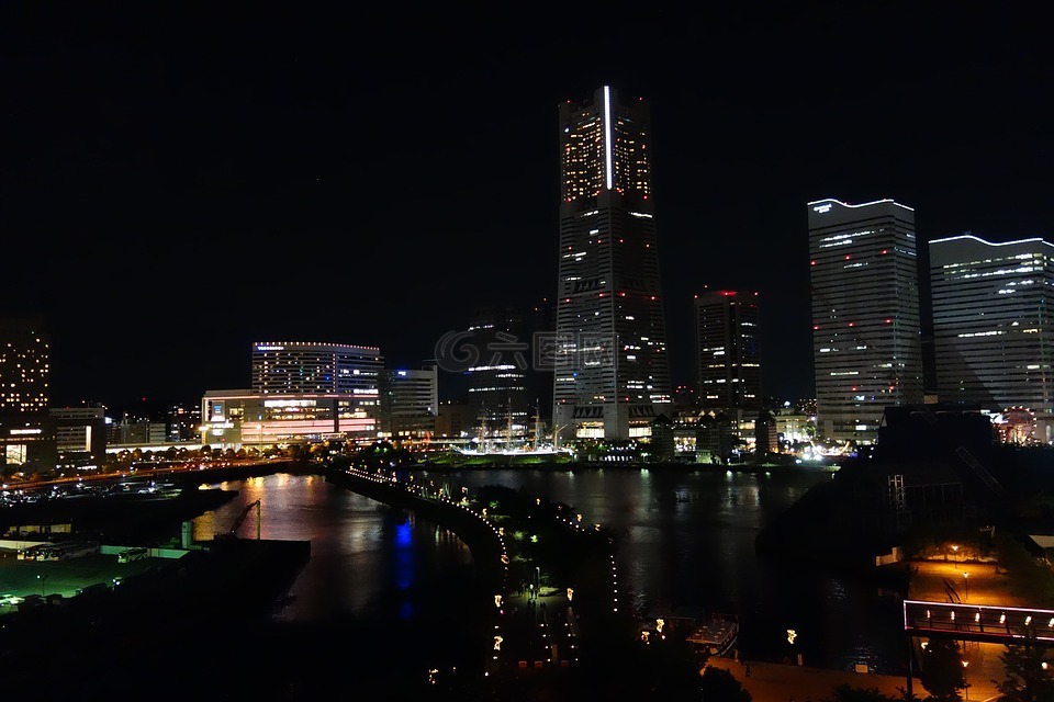 横滨,港未来,夜景