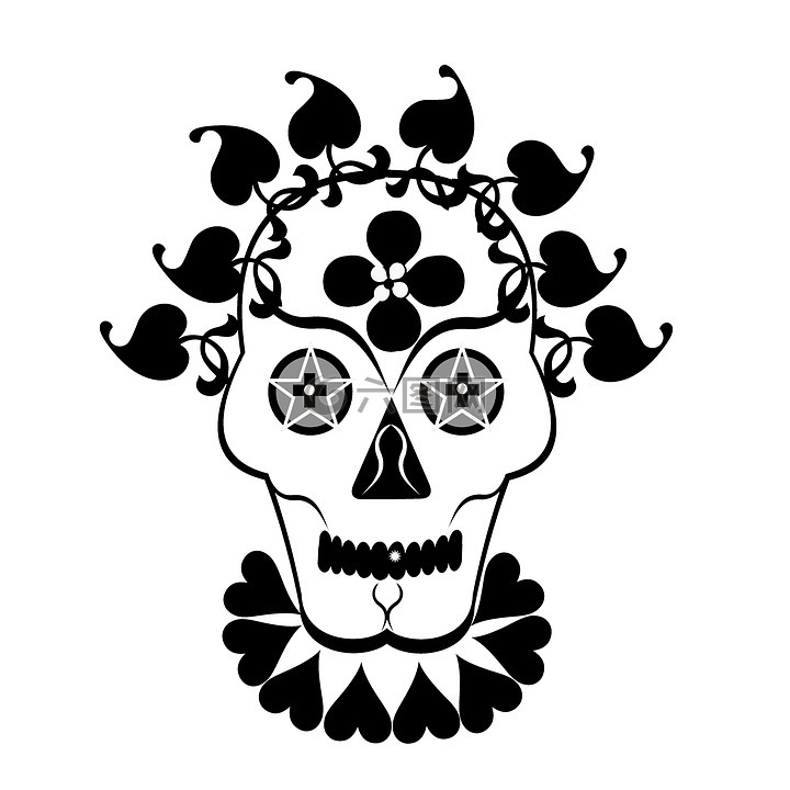 骷髅和交叉骨,头骨,墨西哥