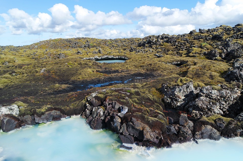 冰岛,蓝色泻湖,水