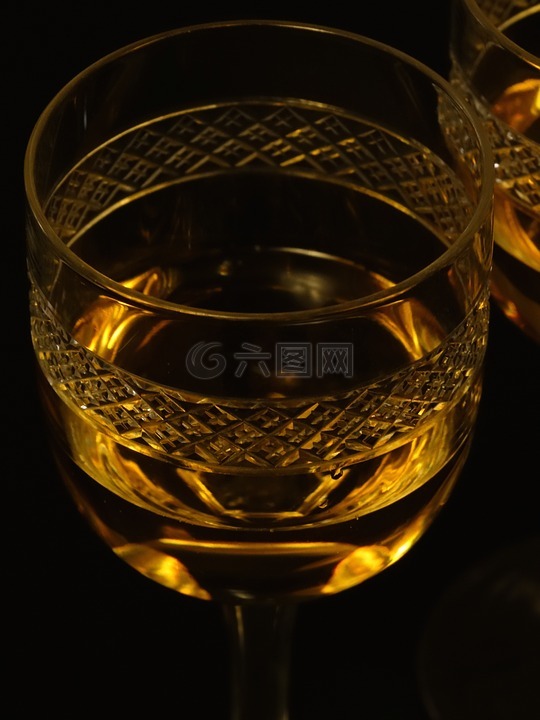 酒,酒杯,水晶玻璃