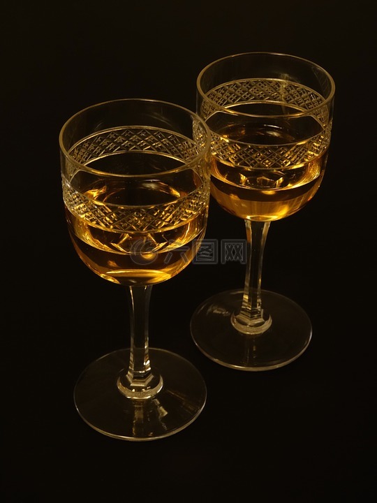 酒,酒杯,水晶玻璃