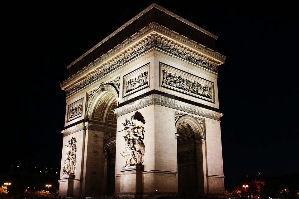 法国,巴黎,在凯旋门