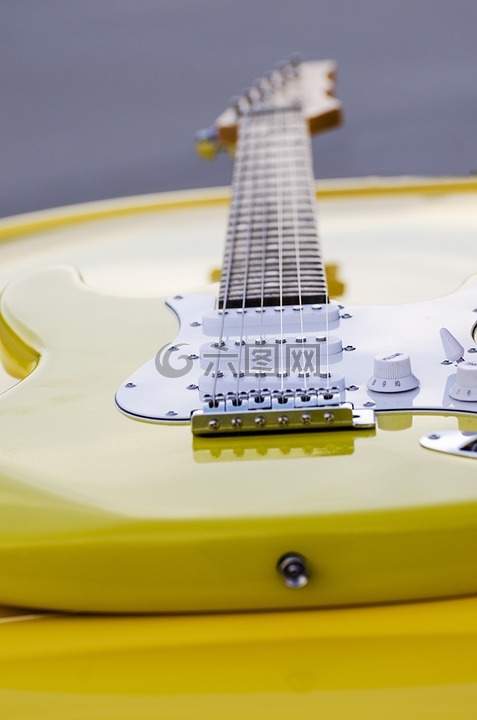 电吉他,黄色的金丝雀,吉他
