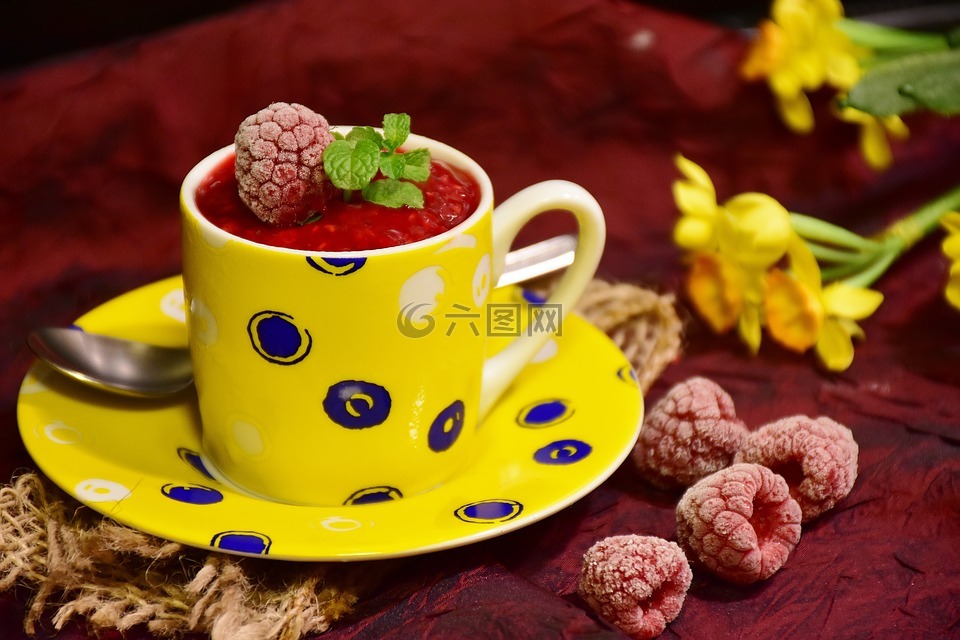 山莓,果汁冰糕,覆盆子沙冰