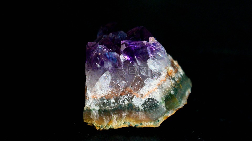 紫水晶,水晶,石