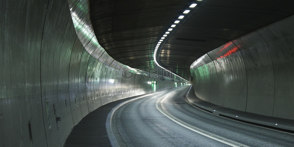 隧道,公路,灯