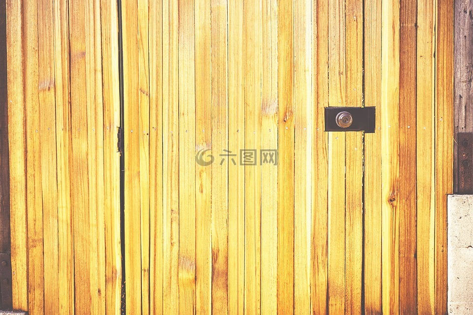 木材,篱笆,门