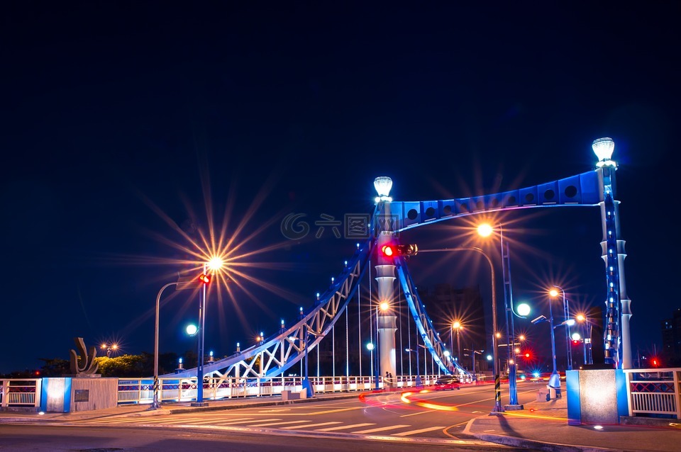 橋,夜景,攝影