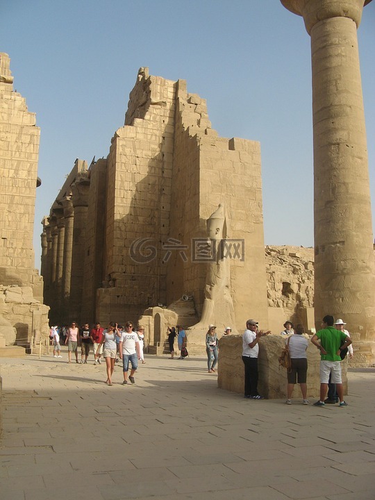 埃及,废墟,法老