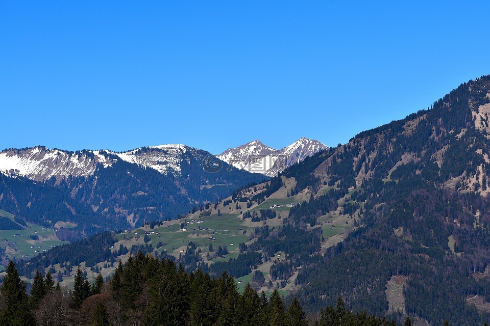 景观,山,院