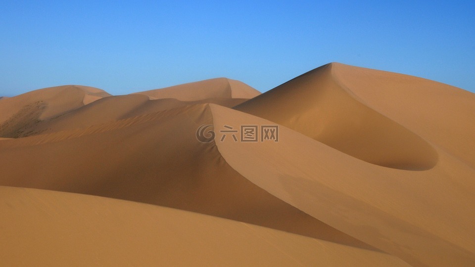 蒙古,沙丘,沙漠景观