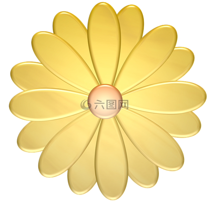 花,黄色,植物