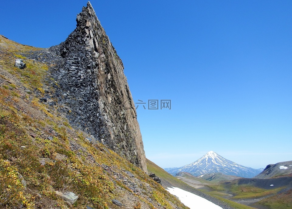 岩石,火山,山