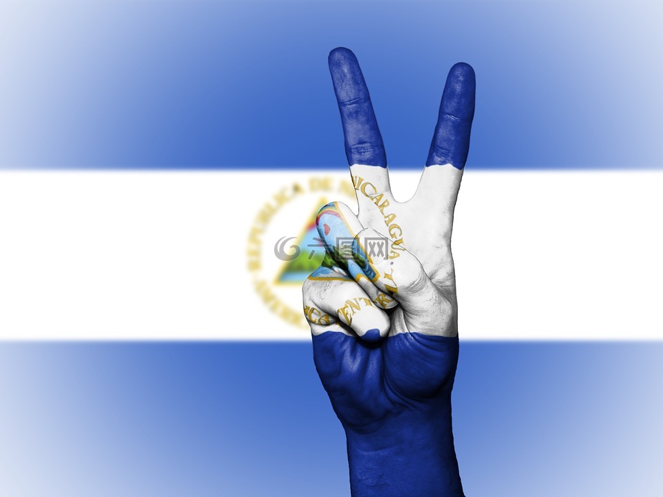 尼加拉瓜,和平,手