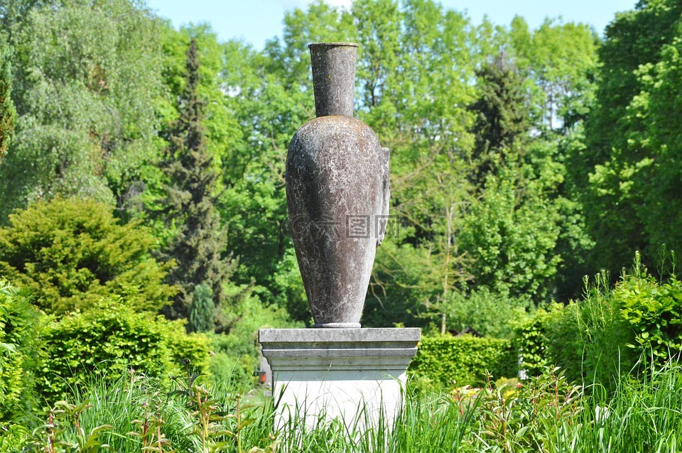 花瓶,雕塑,石像
