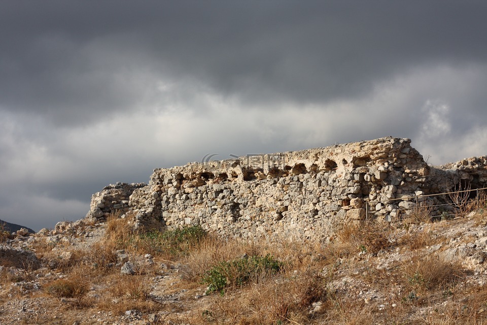 废墟,希腊,上古