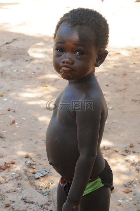 孩子,非洲,几内亚