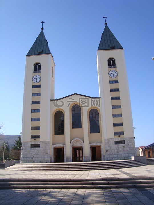 教堂,圣母会 medjugorje,在教堂里 medjugorje