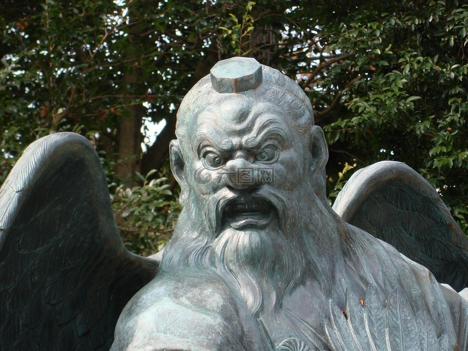 雕像,天狗,日本