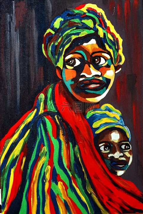 非洲艺术,母亲和儿童,设计