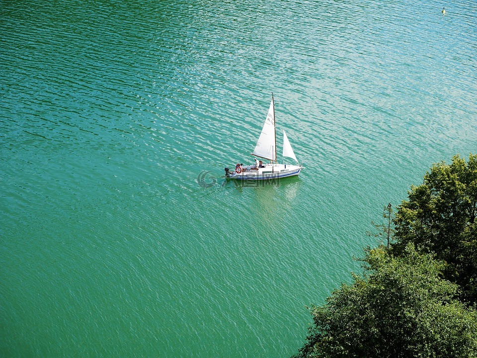 帆船,湖,鉴于以上