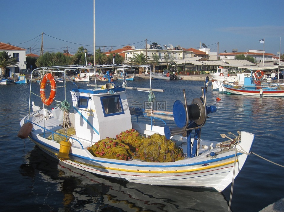 斯卡拉卡洛尼,希腊,渔船