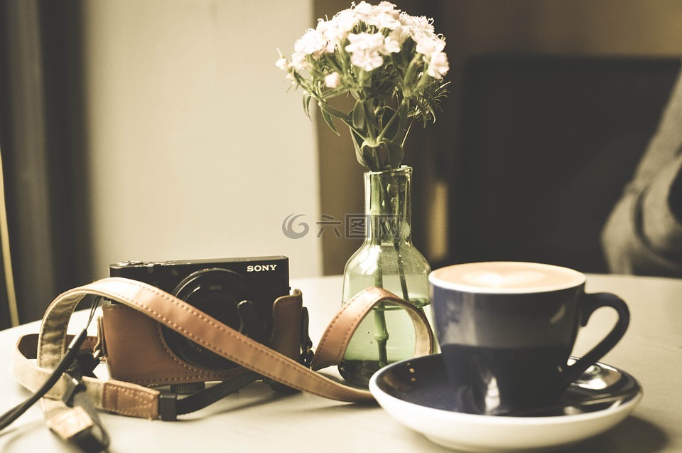 静物,杯,咖啡厅