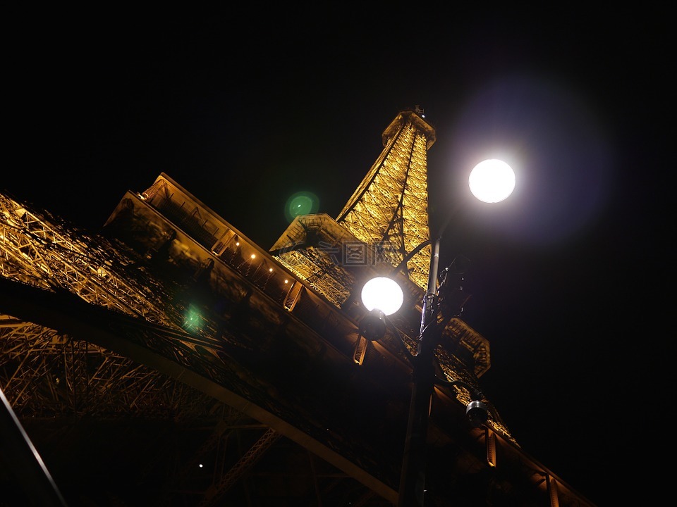 埃菲尔铁塔,巴黎,夜