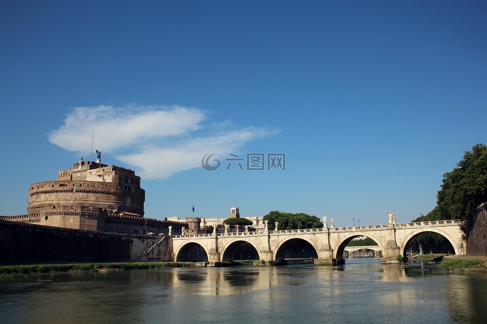 罗马,城堡,河
