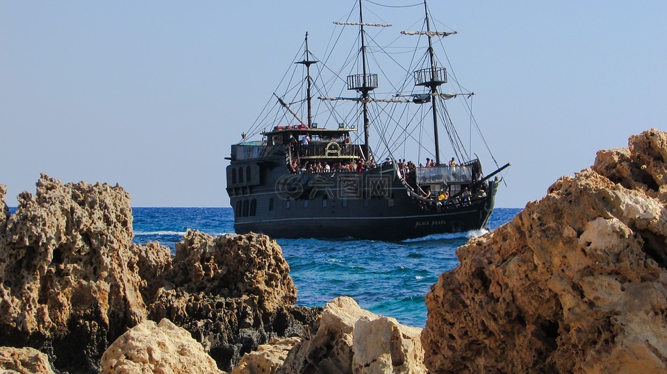 海盗船,黑色珍珠,帆船