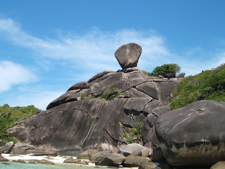 岛,泰国,巨石