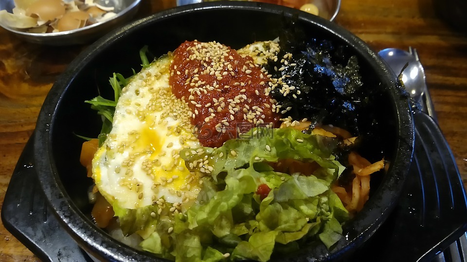 韩国,辣椒酱,石锅拌饭