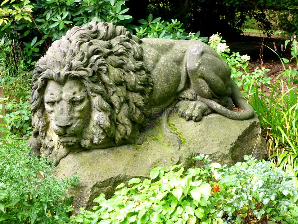 石像,石头狮子,雕塑