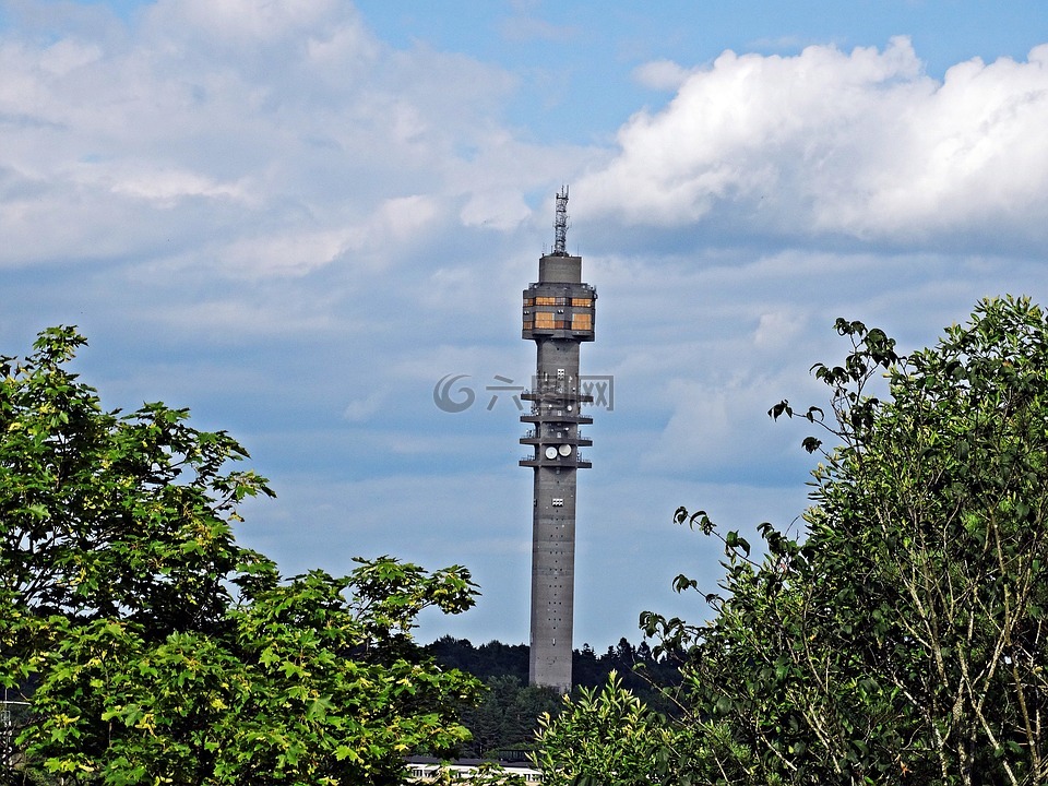 斯德哥尔摩,该kaknäs塔,无线电塔