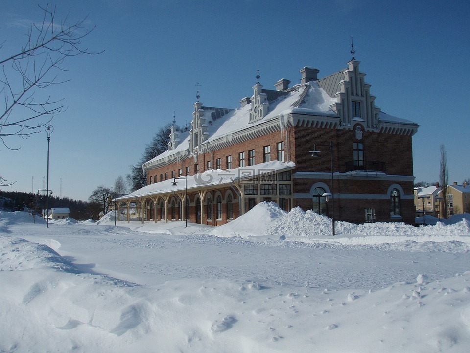 车站,söderhamn,砖