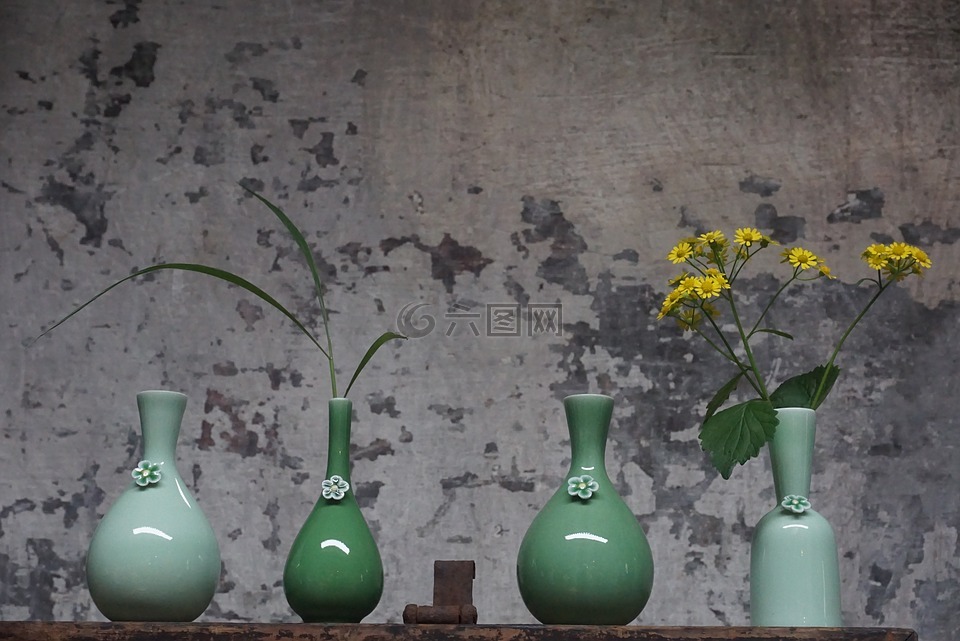 花瓶,静物,花卉