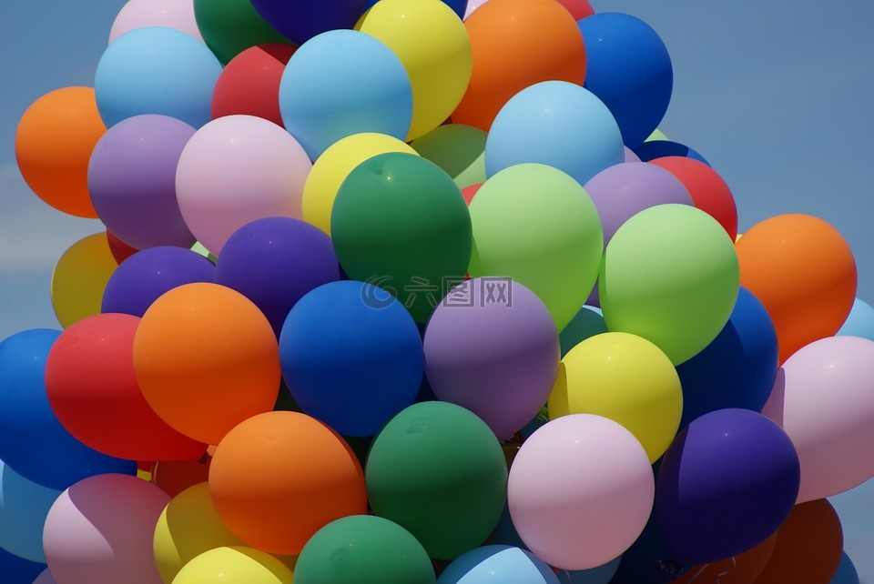 气球,颜色,夏天