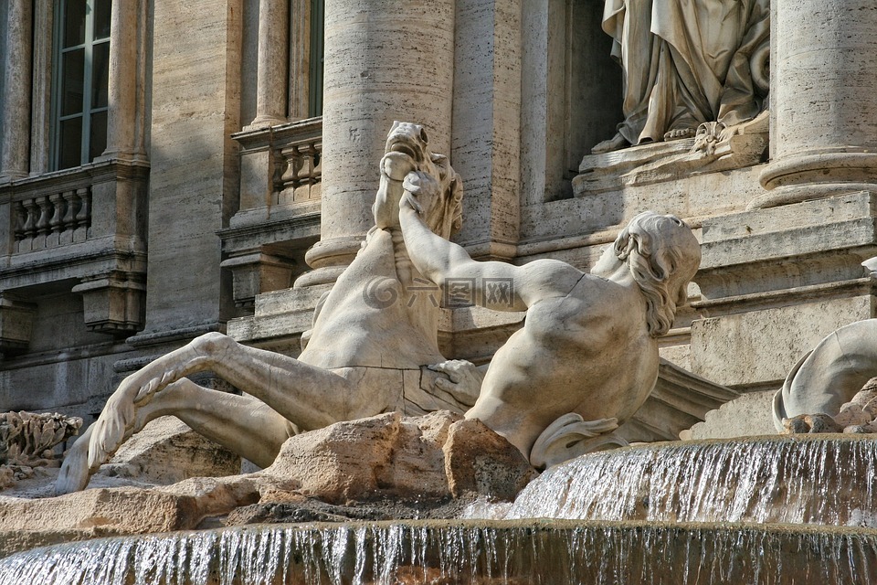 意大利,罗马,特雷维喷泉