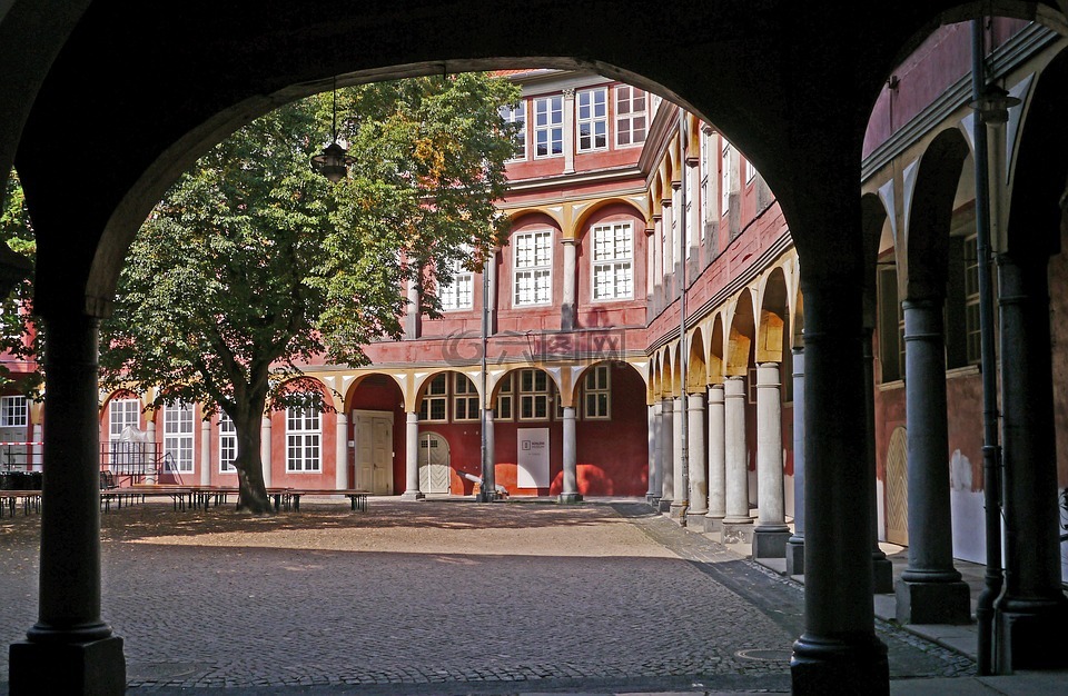 城堡,wolfenbüttel,庭院
