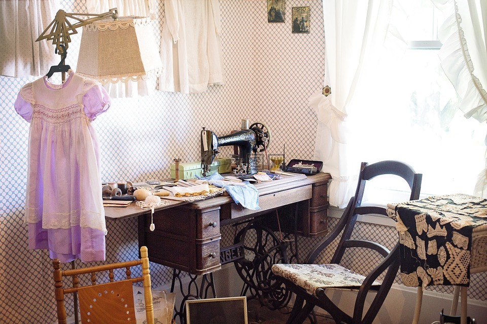 缝纫室,缝纫机,古董