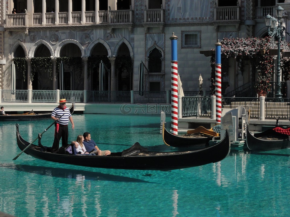 威尼斯人,拉斯维加斯,吊船