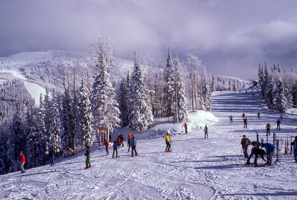 山,高原,雪