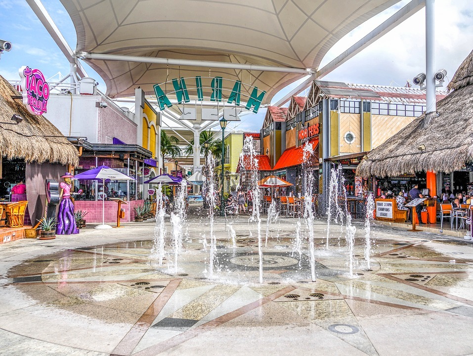 喷泉,购物中心,墨西哥