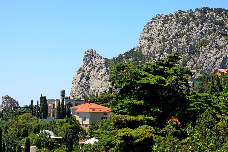 克里米亚,simeiz,山的猫