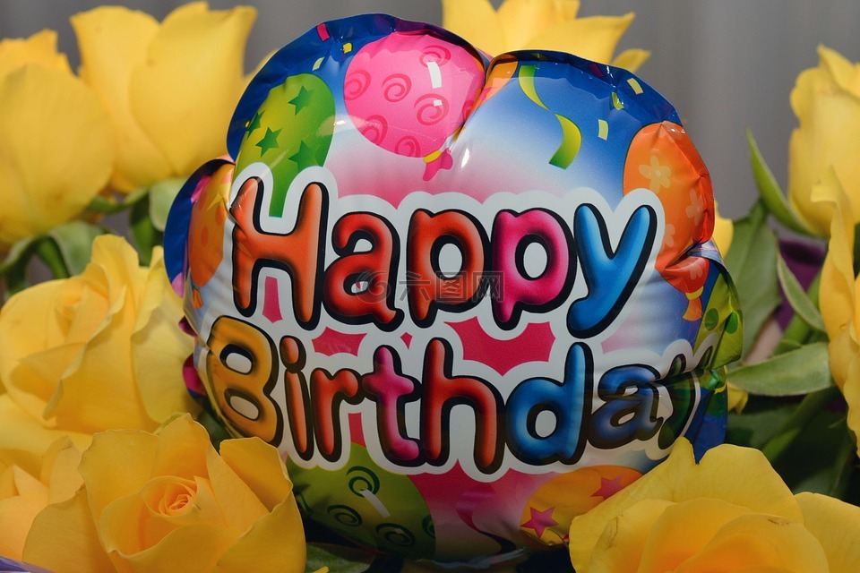 生日快乐,气球,生日