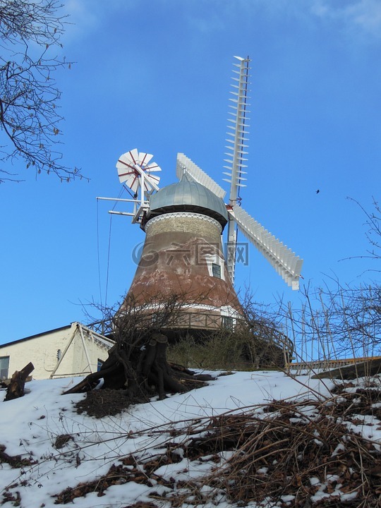 旧风车,dyrhave 轧机,1800